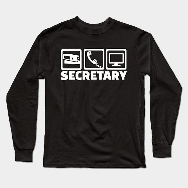 Secretary Long Sleeve T-Shirt by Designzz